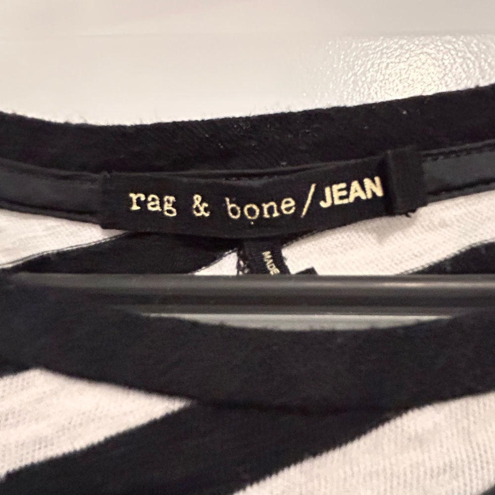 Rag & Bone - Black and White Striped T-Shirt - Size S - Picture 3 of 3
